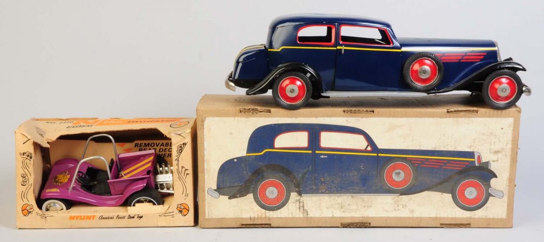 Lot of 2: Toys.: Includes a Ny-Lint Modster hot rod car. Car is unplayed with and still sealed in the original box. Also comes with a contemporary Piya sedan also unplayed with in original box. Condition (Excellent).