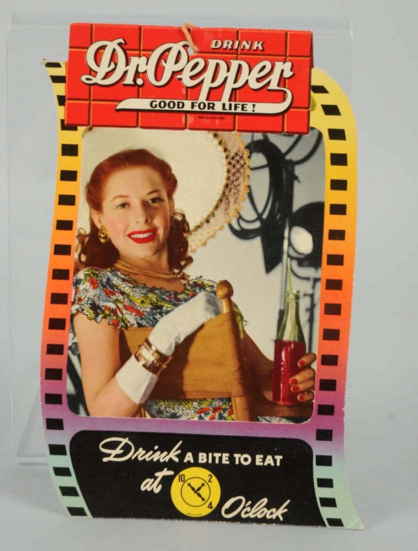 1940s Screen Star Dr. Pepper Fan Pull.: Beautiful with no wear. Condition (Near Mint). Size 7" T.