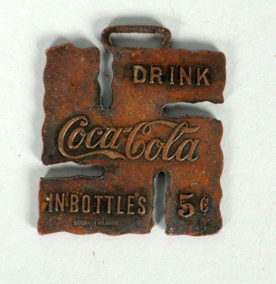 Early Coca-Cola Swastika Watch Fob. - Apr 26, 2014 | Dan Morphy Auctions in PA