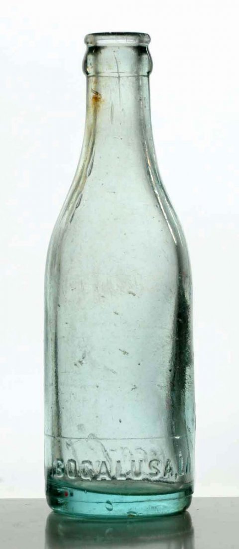 Rare & Unlisted Bogalusa, Louisiana. Coca-Cola Bottle.: Very rare & unlisted Bogalusa,Louisiana Coca Cola Straight Sided Bottle. Base nicks and a small bruise with closed chip on base and little wear elsewhere on this aqua bottle. Condition (Excellent). Si