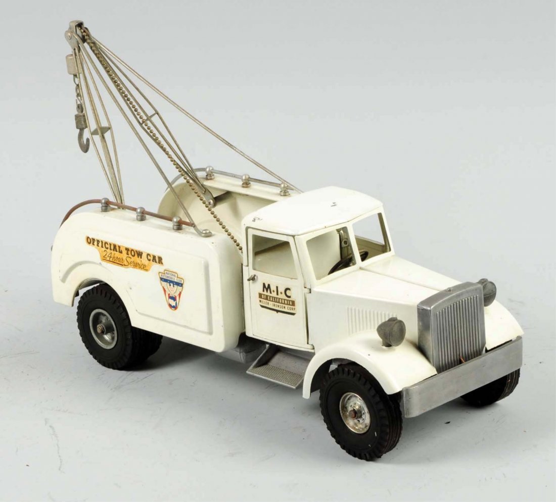 Smith-Miller MIC Official Tow Truck.: Truck is repainted. Does have some chipping and scratching to the paint. Condition (Very Good - Excellent). Size 17" L.
