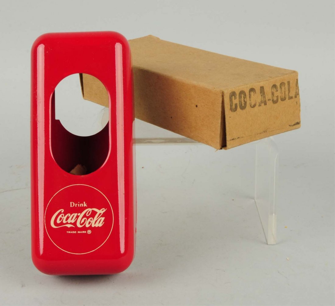 1950s Coca-Cola Bottle Opener.: This 1950s ear Coca-Cola bottle opener was made by Acton. It's unused and comes with its original box. Condition (Excellent). Size Box: 6" T.