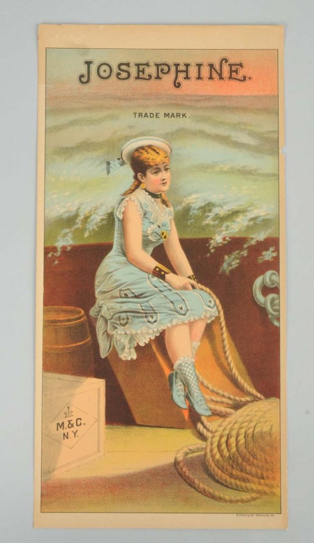 Josephine Tobacco Crate Label.: The Josephine tobacco crate label has great color and imagery. Condition (Excellent). Size 7" x 14".
