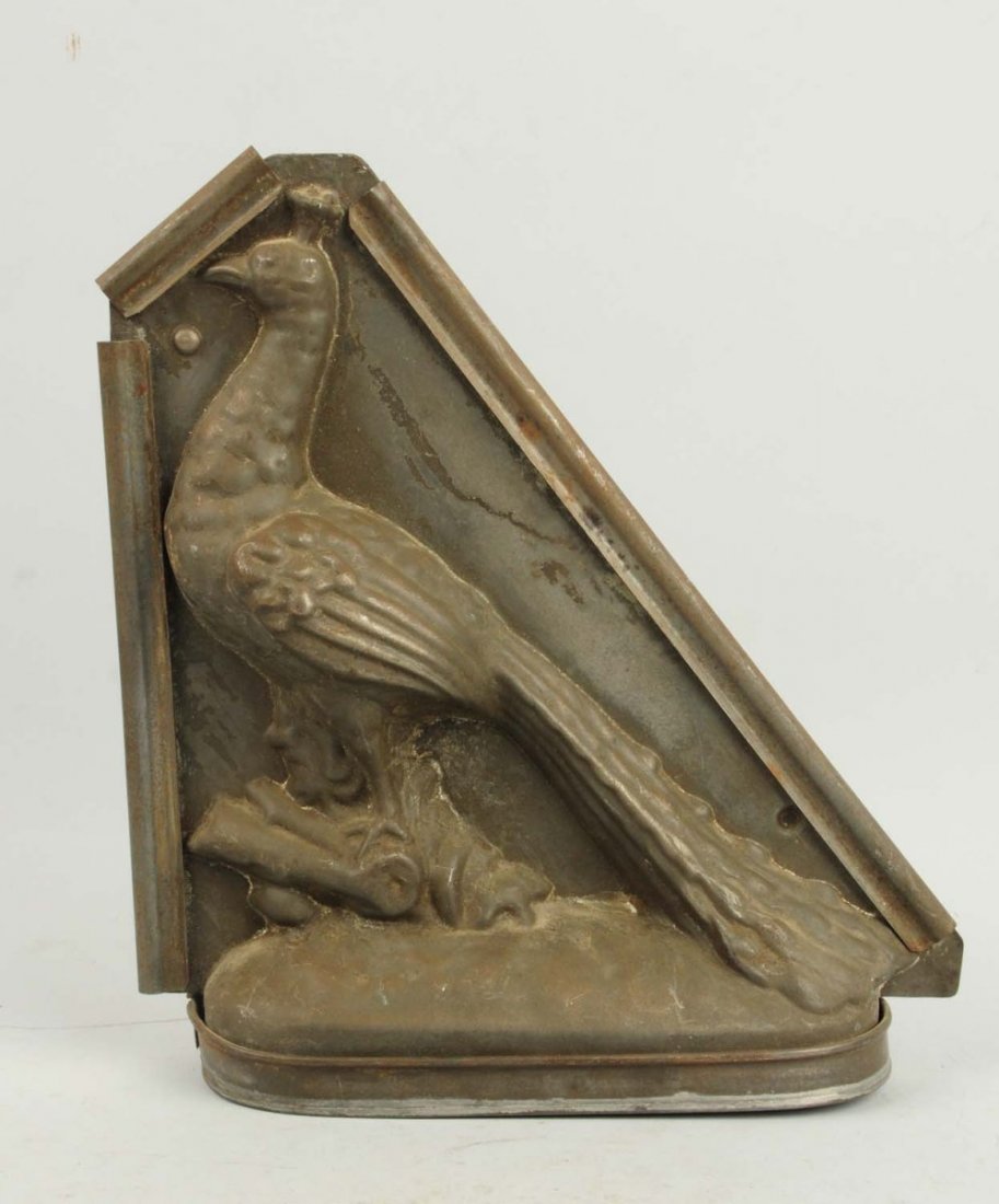 Large French Peacock Chocolate Mold.: This large rare peacock mold is in great condition with just light overall wear Condition (Very Good). Size 11 - 1/2" T.