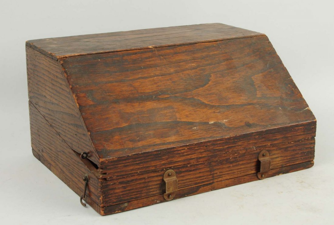 Blickensderfer #5 Typewriter in Case.: This early 1900s Blickensderfer #5 typewriter includes its wooden case. It is not in working order. Condition (Very Good). Size 12 - 3/4" L.