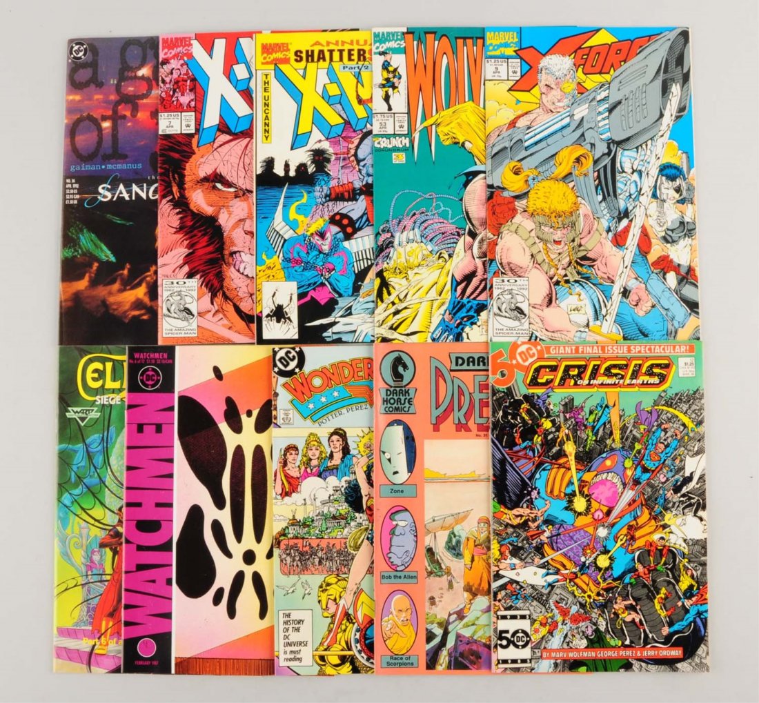 Lot of 300 Copper & Modern Age Comic Books.: Titles in this lot include The Human Torch, Dead Pool, Batman, The New Guardians, X-Men, and many other titles. Condition (Very Good - Excellent).