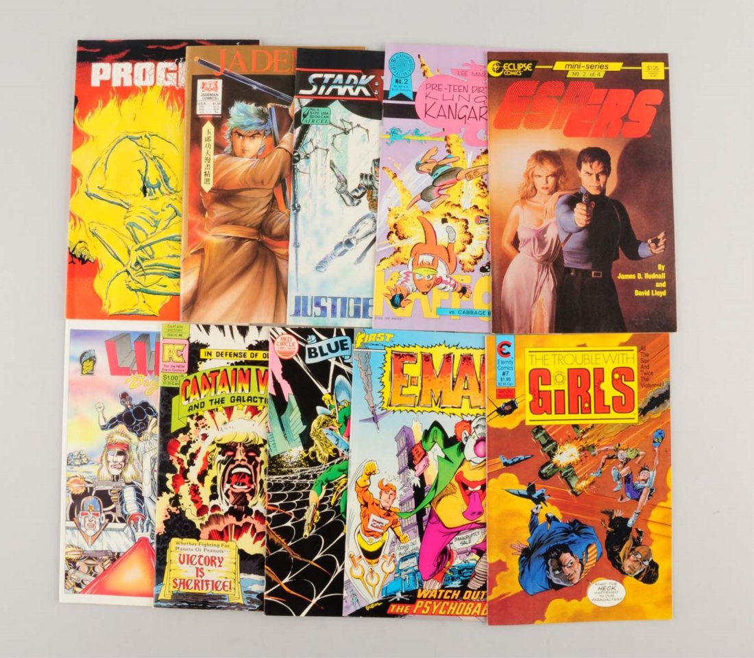 Lot of 300+ Copper & Modern Age Comic Books.: Titles include Jade Man, Samurai Son of Death, Alien Legion, Area 88, Alien Encounters and many other titles. Condition (Very Good - Excellent).