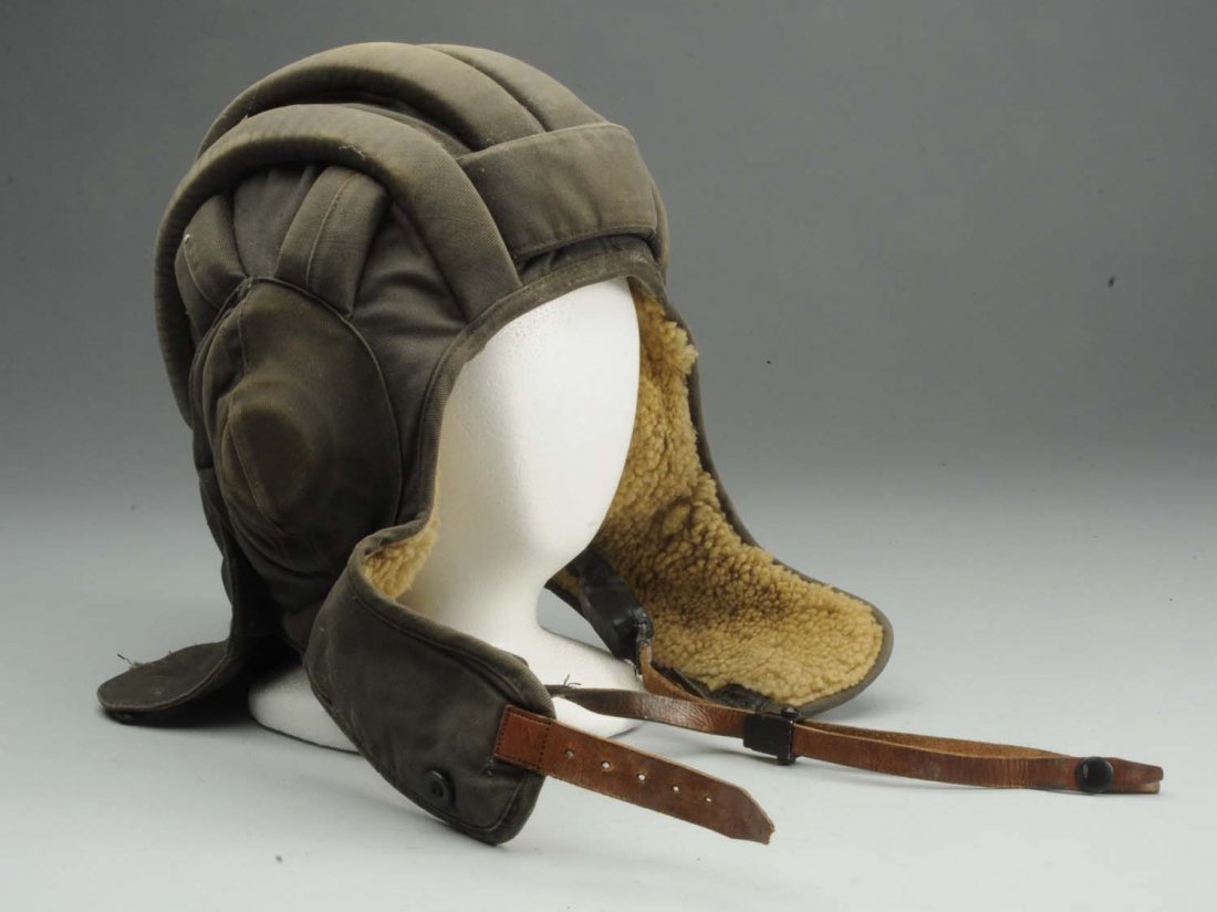 WWII Russian Tankers Helmet.: With throat microphones. Fairly clean.