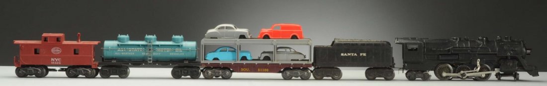 Marx 1829 Freight Set.: Set includes No.1829 steam locomotive and tender. The locomotive has smoke and is complete and all original. Tender is complete and all original. It is clean with no rust, but it has some scratches. A