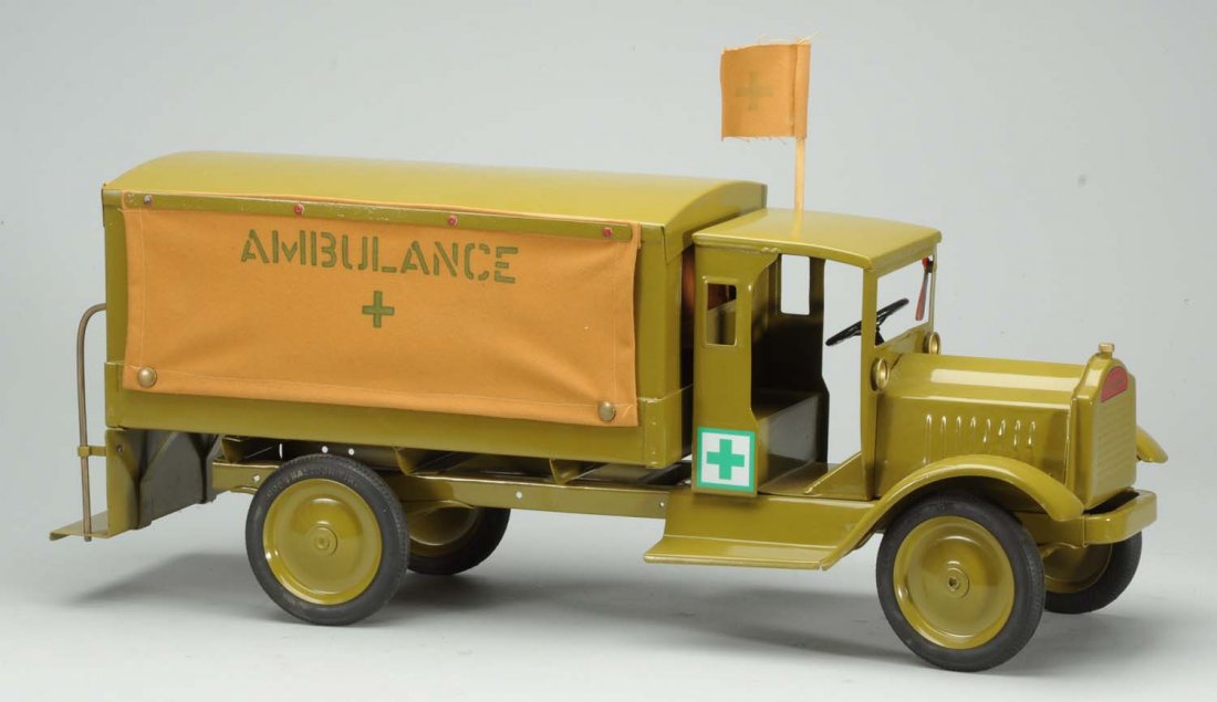 Keystone Packard Ambulance Truck.: Professionally restored. Complete with accessory flag and canvas sides. Condition (Restored). Size 26" L.