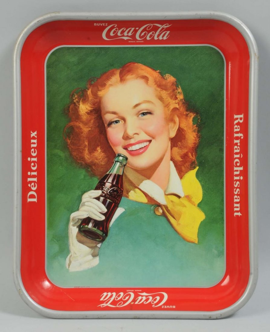 1950s French Coca-Cola Tray.: Some mild surface wear and marks only. Condition (Excellent). Size 13" L.