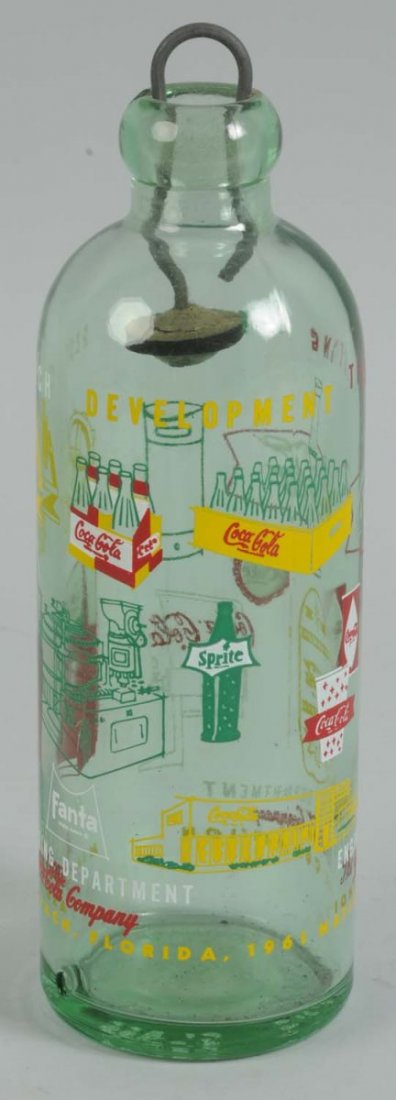 1961 Coca-Cola Convention Bottle.: Small chip on top of bottle. Condition (Excellent). Size 7 - 3/4" T.