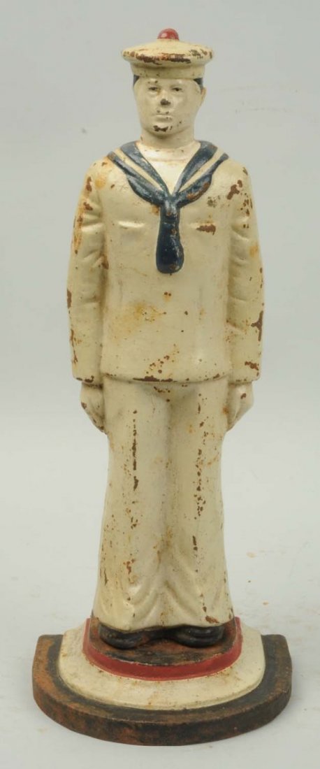 Cast Iron Sailor Doorstop.: Contemporary. Condition (Very Good). Size 13 - 1/4" T.