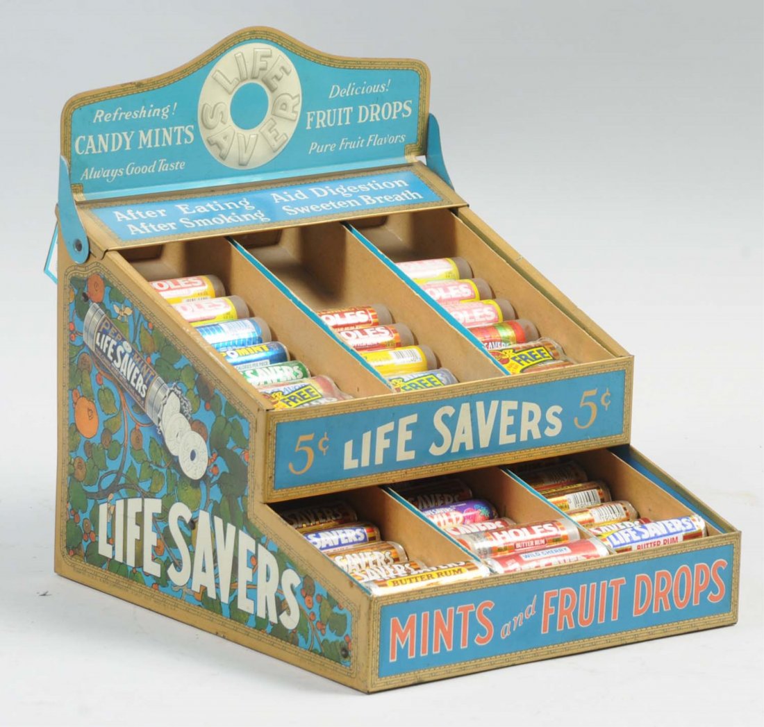 Circa 1930s Life Savers Candy Display.