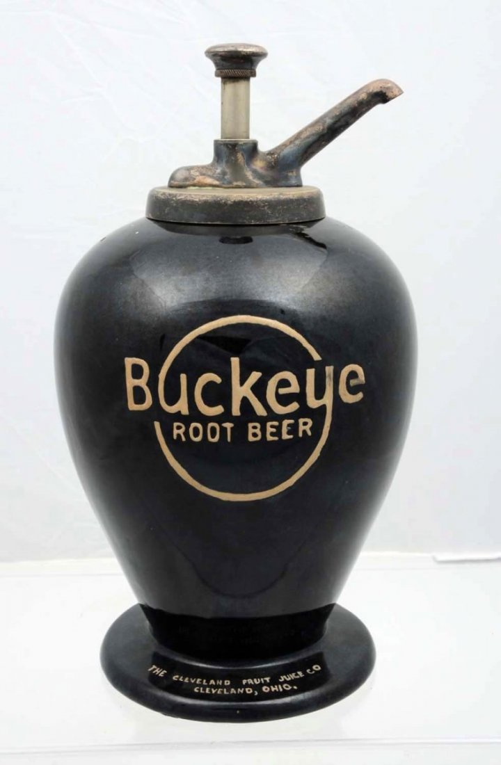 All Black Buckeye Root Beer Syrup Dispenser.: All Black Buckeye Root Beer Syrup Dispenser. Condition (Near Mint).
