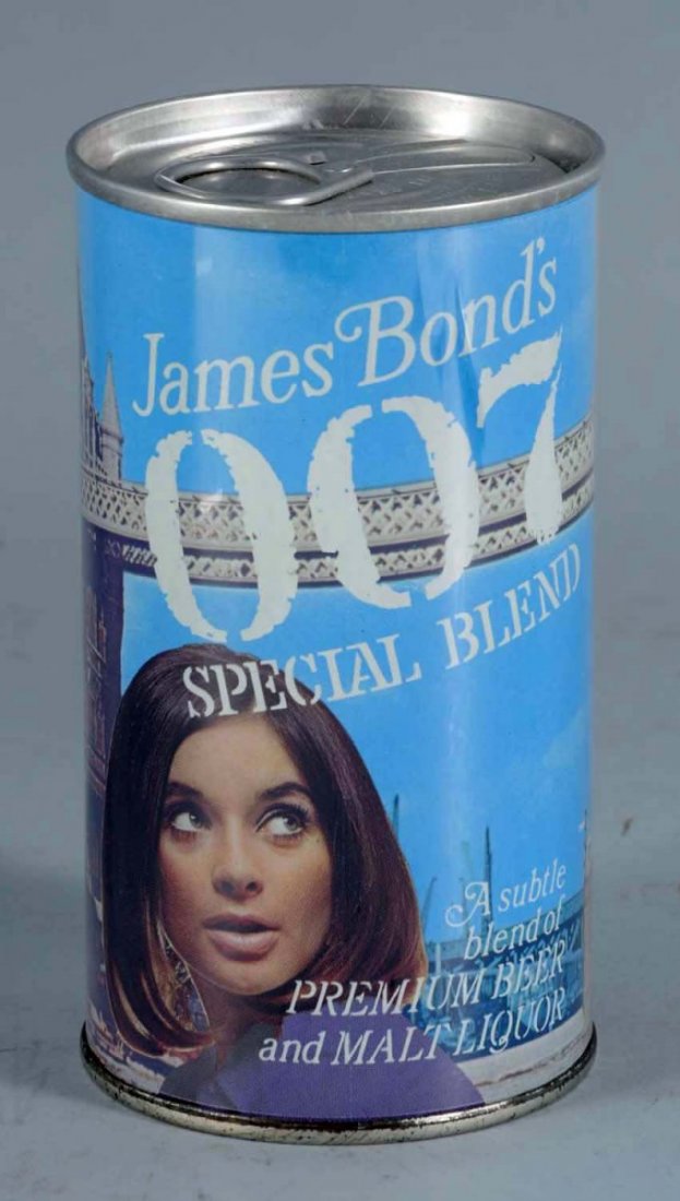 James Bond 007 Special Blend Pull Tab Beer Can.: Can is unopened and depicts the Tower Bridge in London, England. It is an extremely clean example with nice crisp paint and detail. There is some ver minor wear along the seam. Condition (Excellent). 