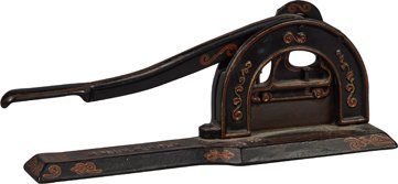 Antique “Superior” Black Cast-Iron Tobacco Cutter.: Antique “Superior” Black Cast-Iron Tobacco Cutter, has been repainted w/ pin striping detail.