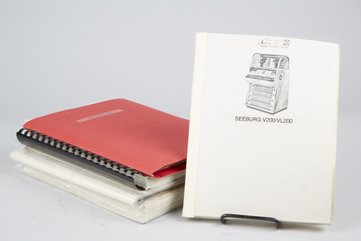 Lot Of Various Seeburg Jukebox Manuals.: Lot Of Various Seeburg Jukebox Manuals For Models 100A 78 RPM, M100B 45 RPM, V200/VL200, 146, 147, 148, Type 3512T1 Mech, Home Stereo HSC1, & Seeburg Misc.