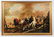 Oil On Canvas Battle Scene Painting.