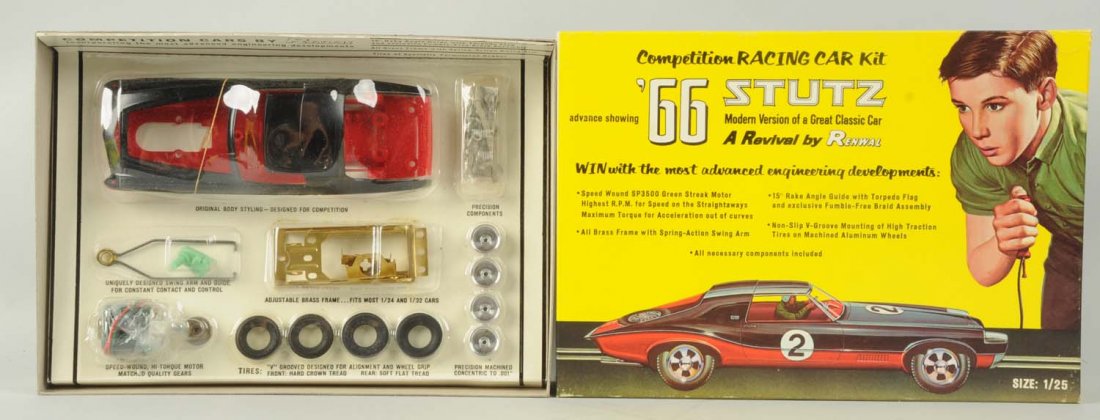Renwal 1966 Stutz Slot Car Kit.: 1/25 scale. New in box. Condition (Near Mint). Size 11 - 1/2" L.