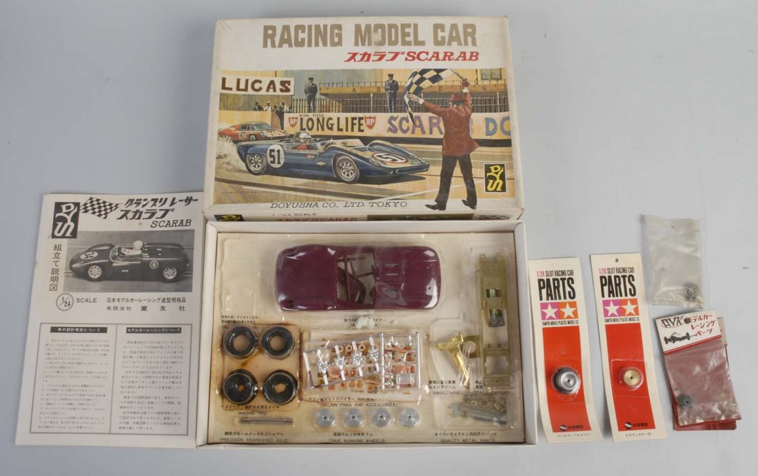 Doyusha Scarab Clot Car Kit.: 1/24 scale. New in box. Condition (Excellent). Size 12" L.