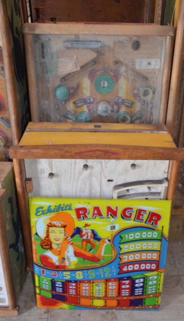 1947 Exhibit Ranger.: Playfield: Fair. Backglass: Fair. Cabinet: Fair. Functionality: Untested.