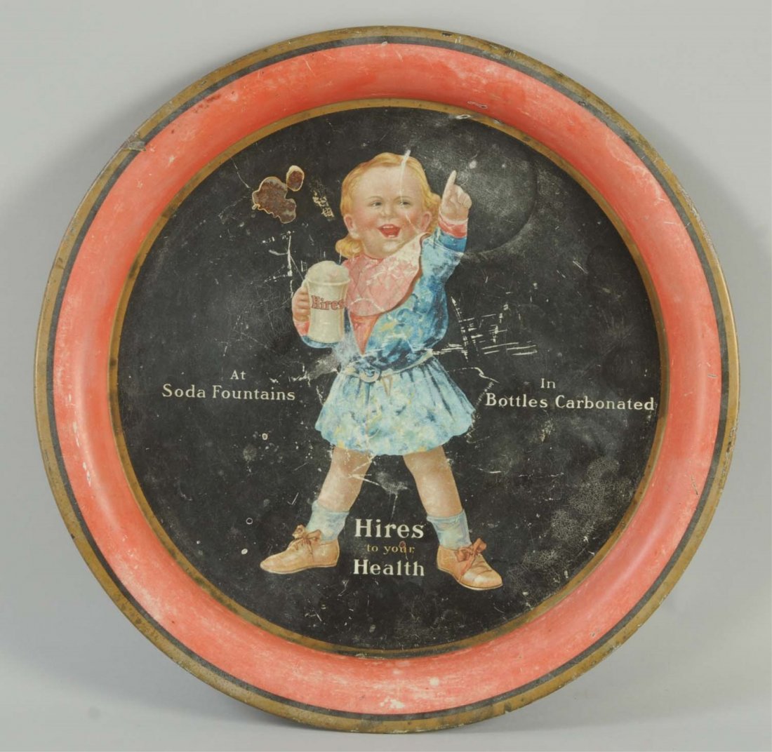Hires Root Beer Ugly Kid Serving Tray.: This tray has heavy wear including scratches and scrapes. Condition (Good). Size 13 -1/2" L.