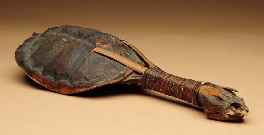 Iroquois Made Snapping Turtle Rattle.
