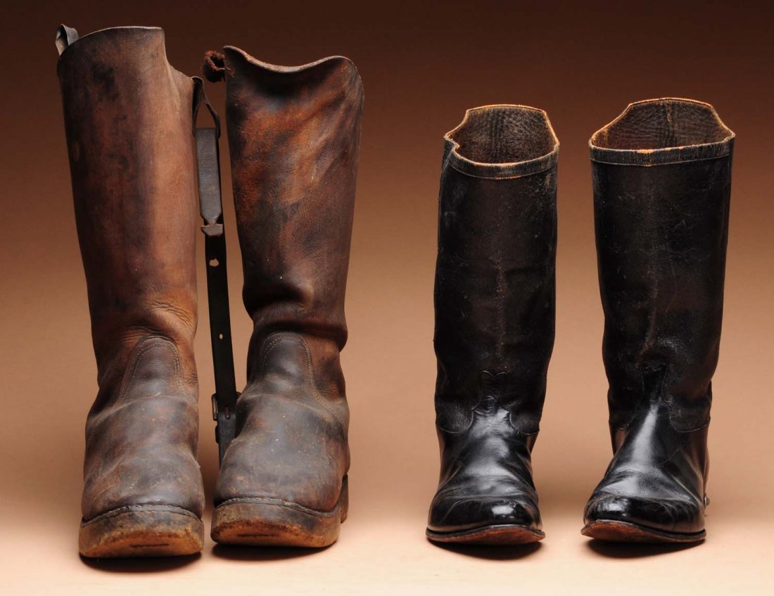 Lot of 2: Pairs of Boots.: Condition (Very Good). Size Largest : 16" L.