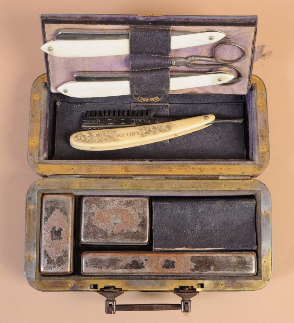 Buffalo Bill's Personal Razor.: Engraved W.C. Cody on razor. Possibly done by Tiffany & Co. Condition (Excellent). Size 7 - 1/2" T.