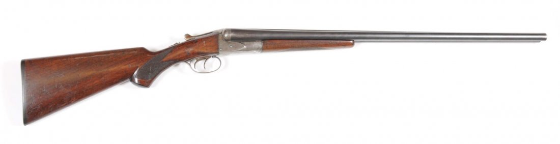 Fox Savage Sterlingworthy 12 Ga. SxS Shotgun.**: Serial No. 139915 matching. Manufactured 1936. Barrel length: 30". Chamber length: 2-9/16". Choke dimension: R - full, L - full. Length of pull: 14-1/8". Drop on heel: 2-3/4". Barrel has 90% blue with