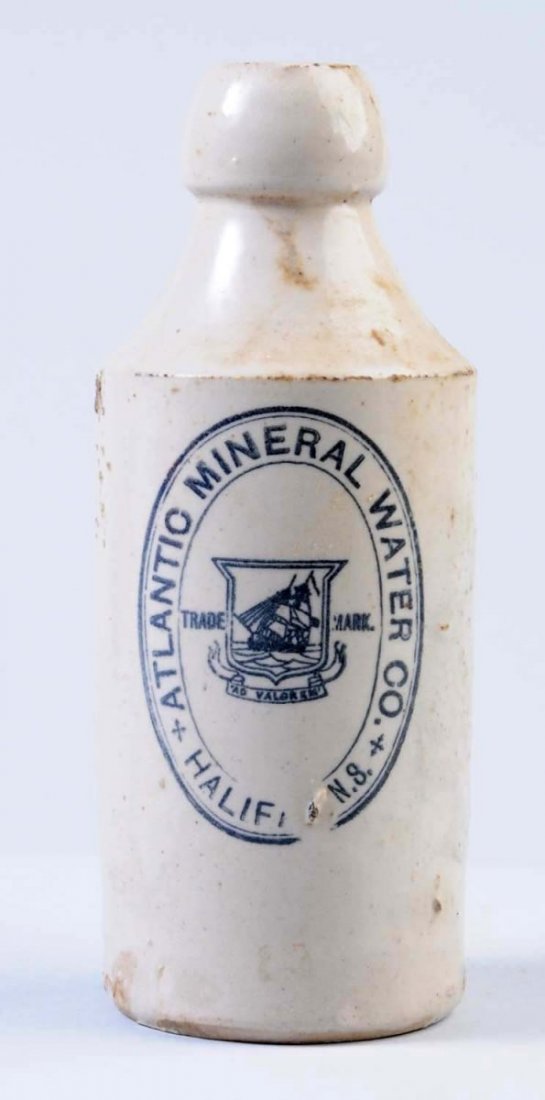 Atlantic Mineral Water Company Stoneware Bottle.: This bottle is from Halifax, N.S. Condition (Very Good Plus). Size 7" T.