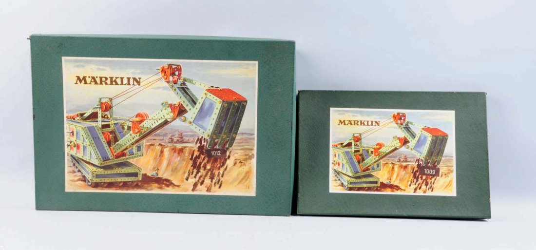 Lot of 2: Marklin Construction Sets In Boxes.: One is No. 1009 and the other one is a larger one No. 101. Both sets have not been removed from boxes. Appear to be mint condition in boxes. Boxes are in great condition. Condition (Near Mint Plus). S