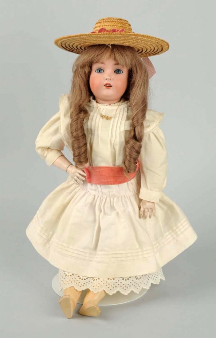 Lot of 2: Antique Bisque Head German Dolls.: Both are made in Germany mold #171 on composition jointed bodies. Both have plaster pates and heads appear okay. Condition (Good). Size Largest: 28" T.