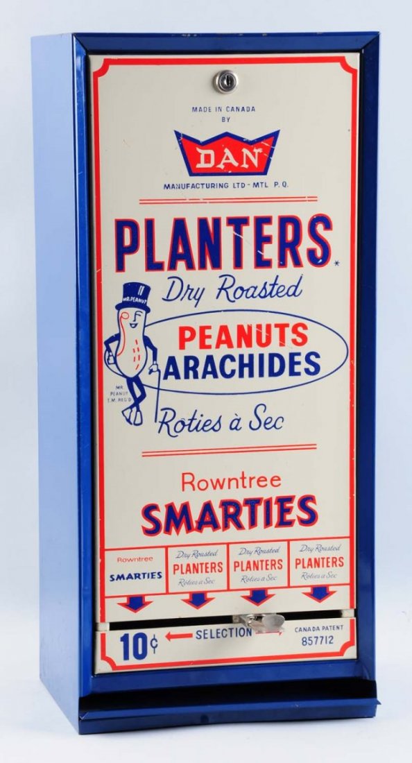 Planter's Peanut Vending Machine.: This Planter's vending machine has a few small scratches but fairly clean overall. Condition (Very Good Plus). Size 28" T.
