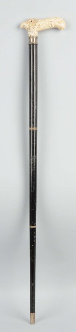 Eagle Bone Walking Stick or Cane.: No damage. Condition (Excellent). Size 34" L.