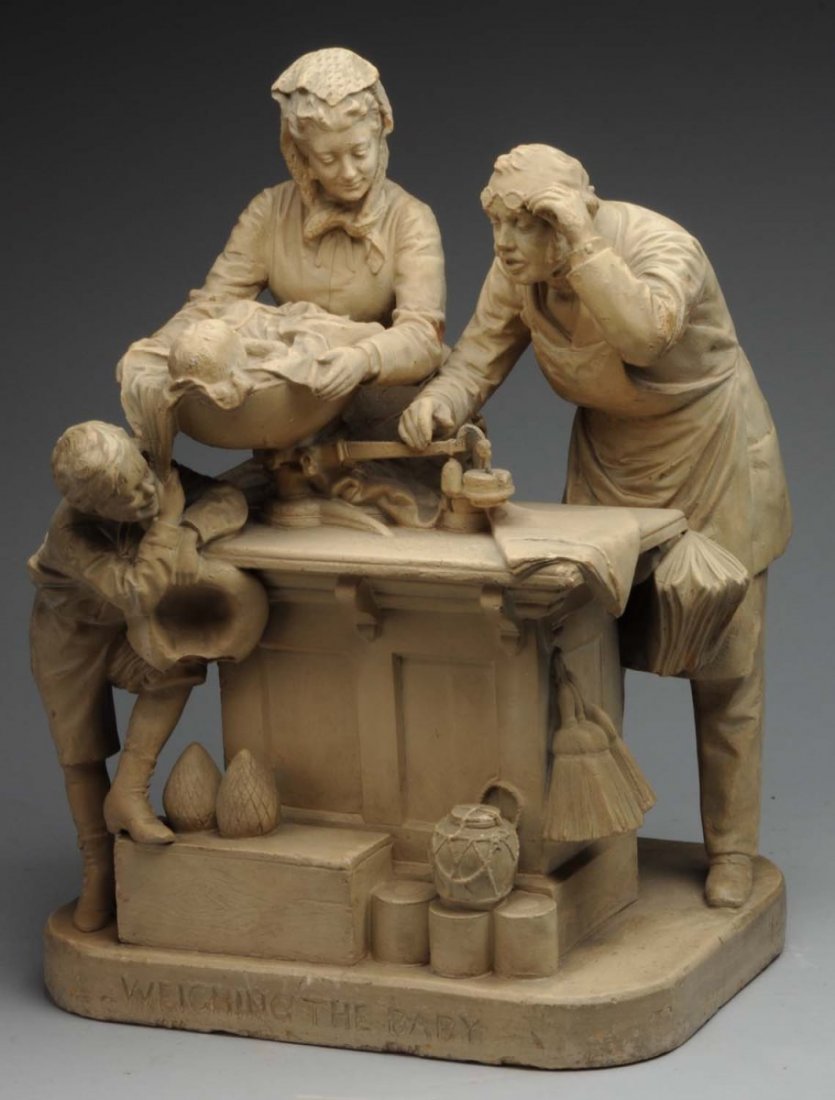 John Rogers Plaster Sculpture "Weighing the Baby" Dec 06, 2014 Dan