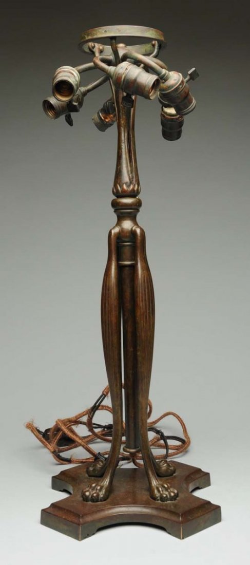 Tiffany Lamp Base.: 6 socket. Early copy. Size 28" L.
