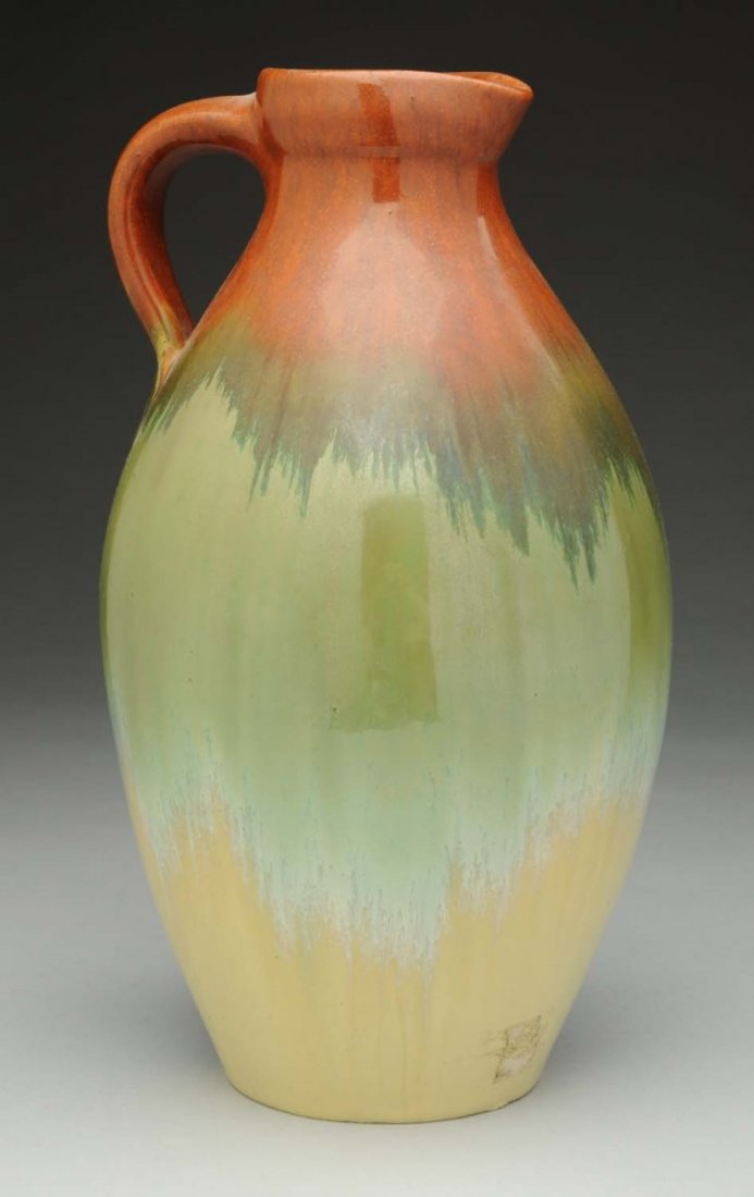 Signed Fulper Art Pottery Glazed Jug.: No damage or repairs. Condition (Excellent). Size 12 - 1/2" T.