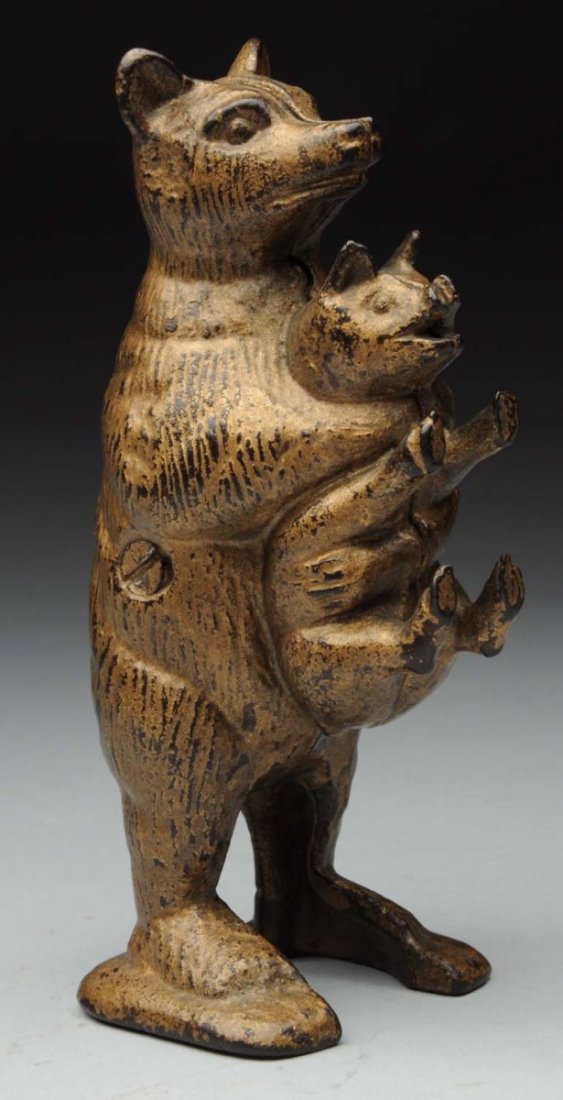 Bear Stealing Pig Cast Iron Still Bank.: Manufactured by A. C. Williams and Co. Condition (Excellent). Size 6" T.