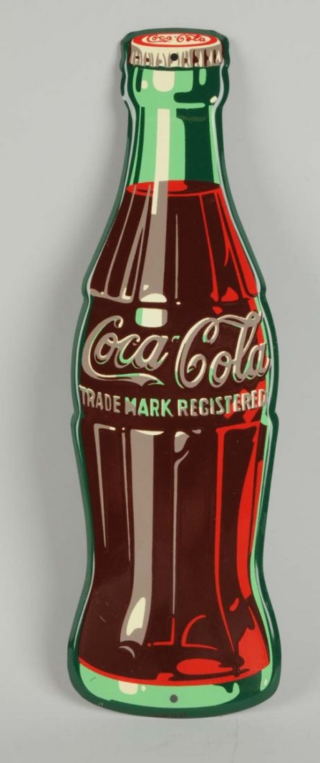 Diecut Coca - Cola Bottle Sign.: Super condition. No damage of any kind. Condition (Excellent). Size 17" L.