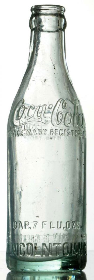 Lincolnton, North Carolina Coca-Cola Bottle.: Only a few tiny nicks. Condition (Near Mint). Size 7 - 1/4" T.