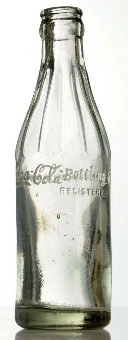 Waterbury, Conneticut Clear Coca-Cola Bottle.: A few tiny nicks and lightest wear only. Condition (Excellent). Size 7 - 3/4" T.