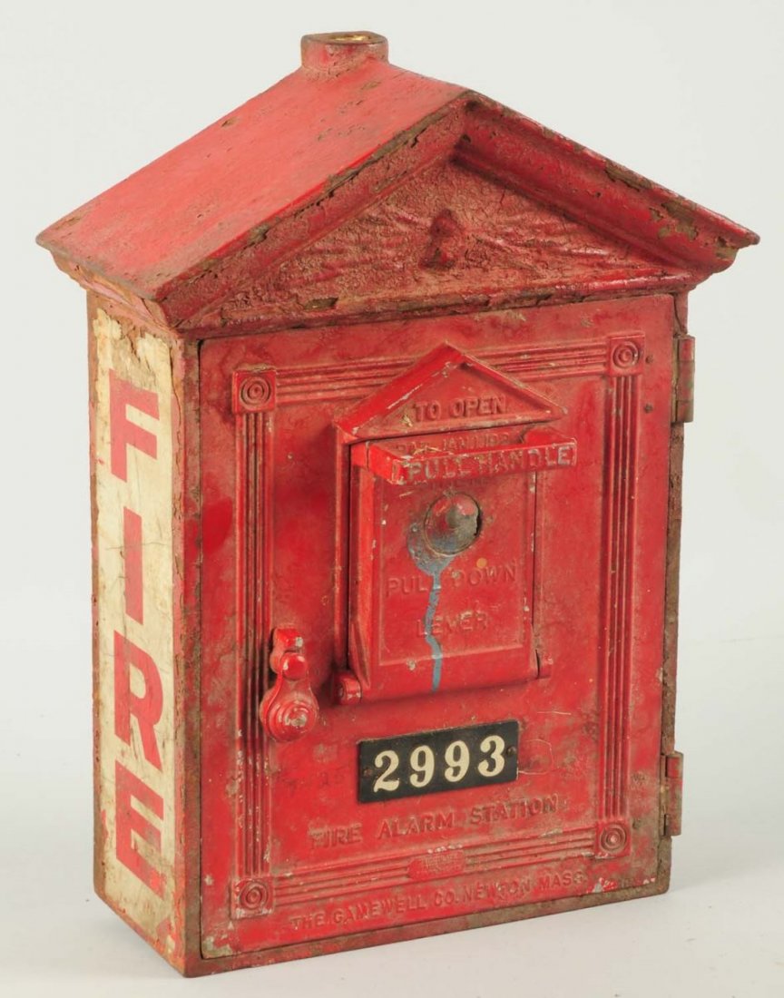 Early Cast Iron Fire Box.: Early 1900s. Condition (Very Good). Size 17 - 1/4" T.