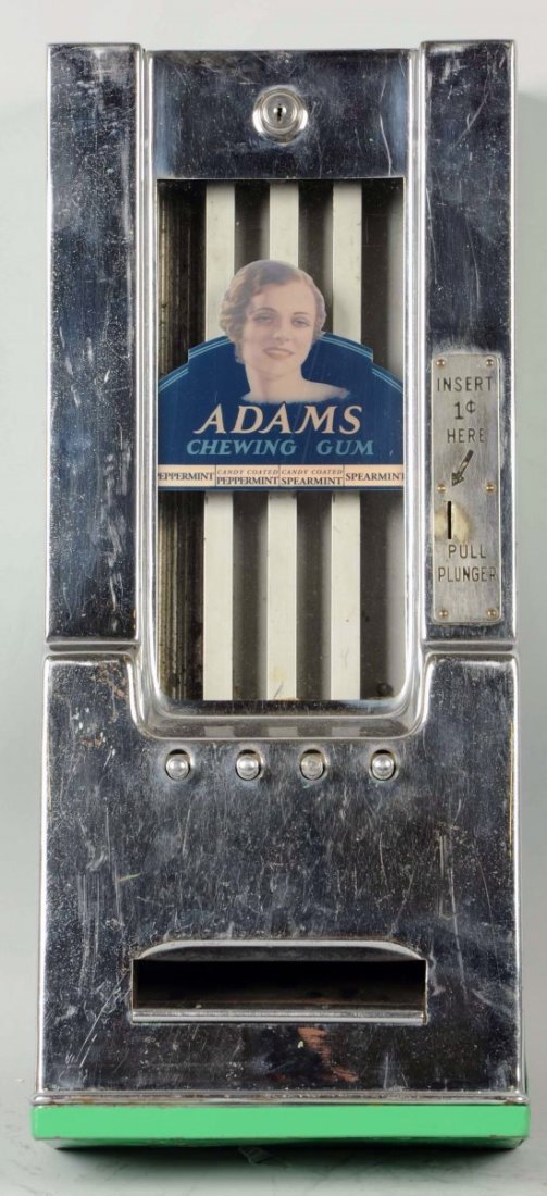 1¢ Adams Chewing Gum Dispenser.: Original working condition. Condition (Excellent). Size 22 - 1/2" T.