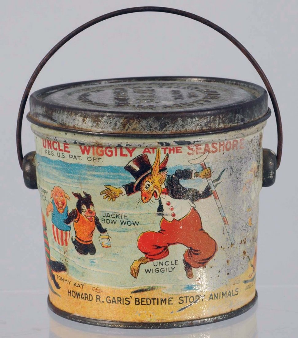 Uncle Wiggly Candy Pail With Bail Handle.: Kiddie Confections, St. Joseph, Mo. Rare Uncle Wiggily and the Seahorse. A Howard Garis Bedtime Story. Condition (Good - Excellent). Size 3 - 1/2" T.