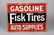 Fisk Tires Double-Sided Porcelain Sign