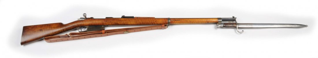 Near Mint model 1891 Argentine Mauser Rifle.**: Serial # D5590 This rifle remains in almost as new condition. It was introduced in 1891. Chambered for the 7.65c53mm cartridge. Features a 29" barrel. Matching serial number on barrel, frame, bolt, st
