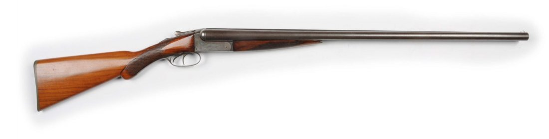 Remington Model 1900 Grade 1 12G Shotgun**: Serial # 323427 Made in 1902. 12 gauge side-by-side shotgun. (C&R). Bore is mirror. Barrel Length: 30". Chamber Length: 2-9/16". Length of Pull: 14-3/16". Drop on the Heel: 3-1/4". Right choke is impr