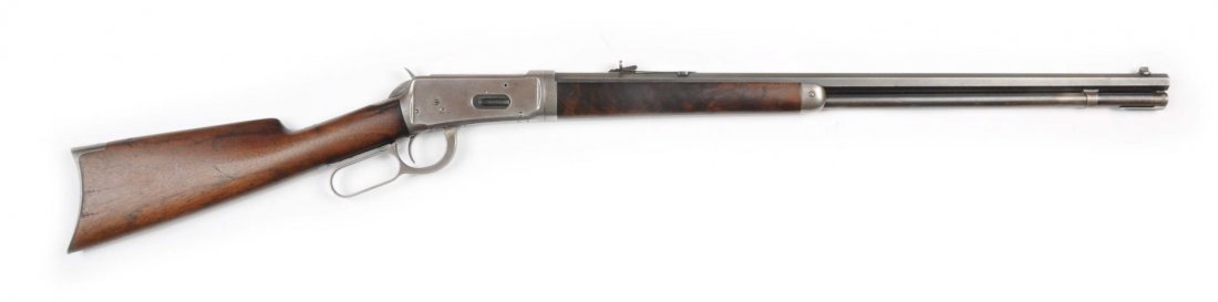Antique Winchester Model 1894 Takedown Rifle.: Serial # 94293 This standard takedown Winchester Model 1894 was manufactured in 1897 for the then new .30-30 Winchester cartridge. Features include a 26" full octagon barrel, full magazine, rifle butt